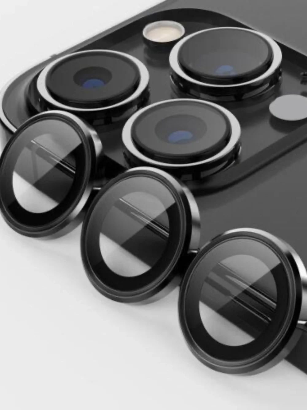 3pcs Camera Lens Protector Tempered Glass Ring Cover Film for iPhone 13 Pro/Max
